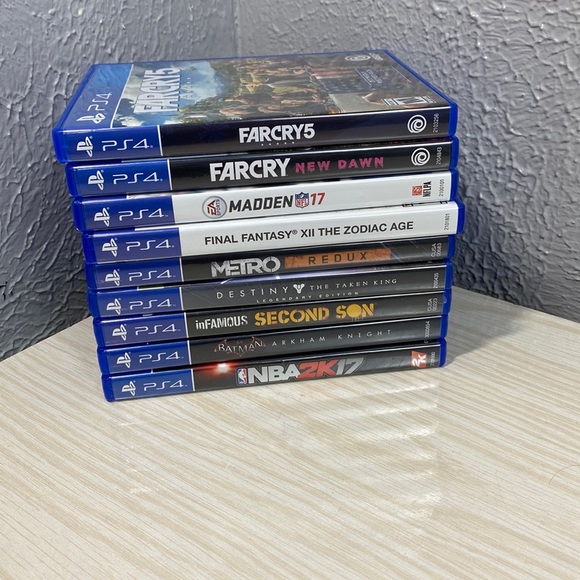 PS4 Other - PS4 Far Cry Final Fantasy Madden NBA Batman inFamous Games Lot of 9
